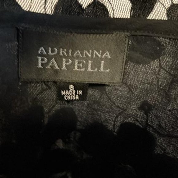 COPY - Adrianna Papell Black Dress Size 8 - Picture 4 of 4